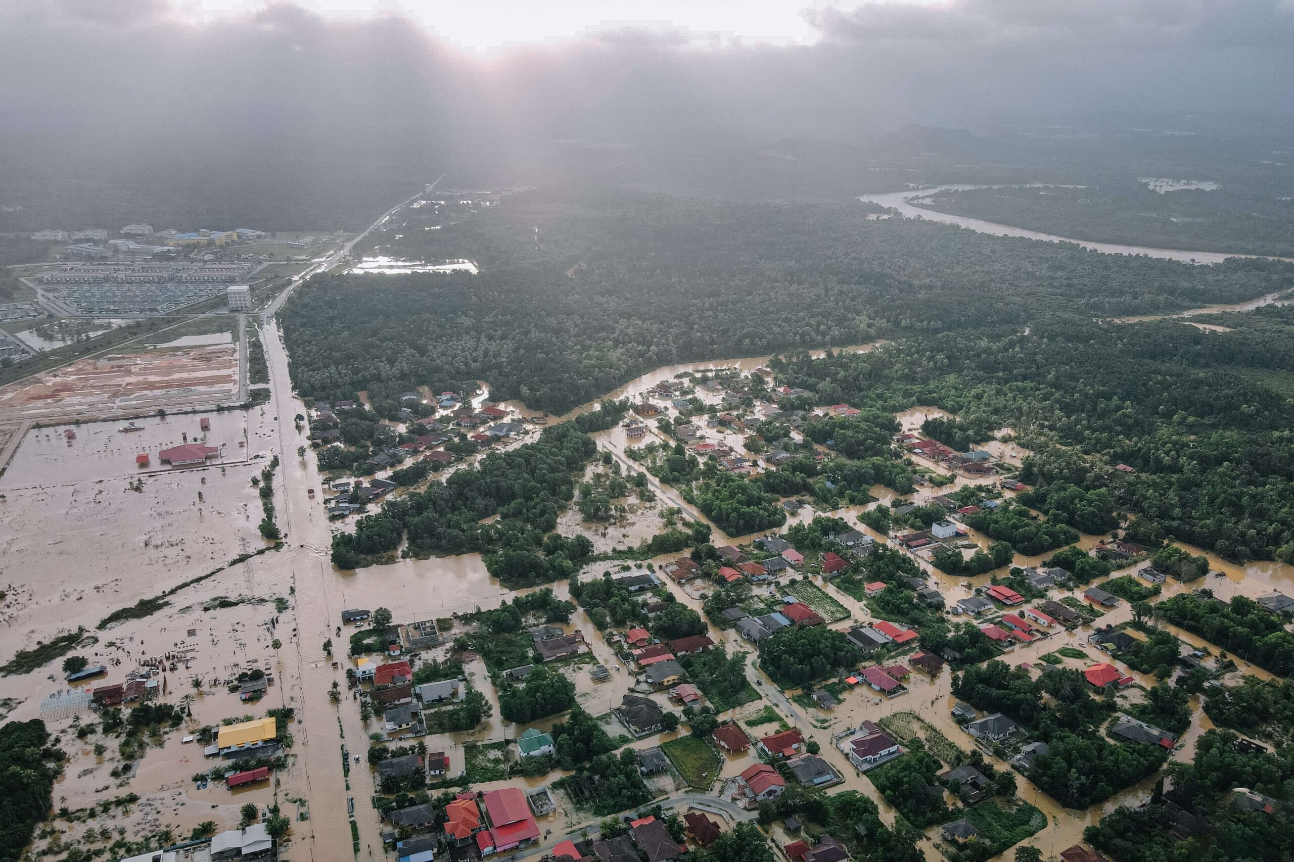 Flooded neighbourhood.